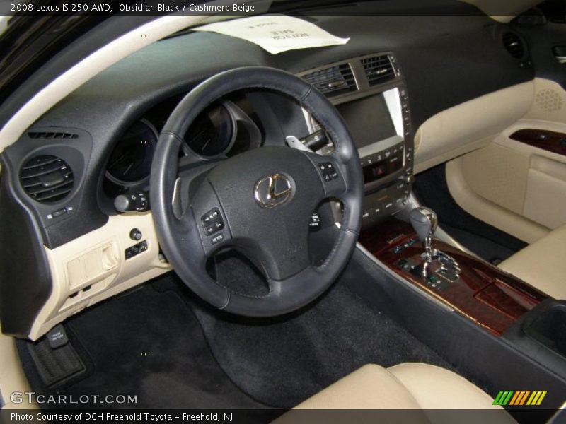 Obsidian Black / Cashmere Beige 2008 Lexus IS 250 AWD