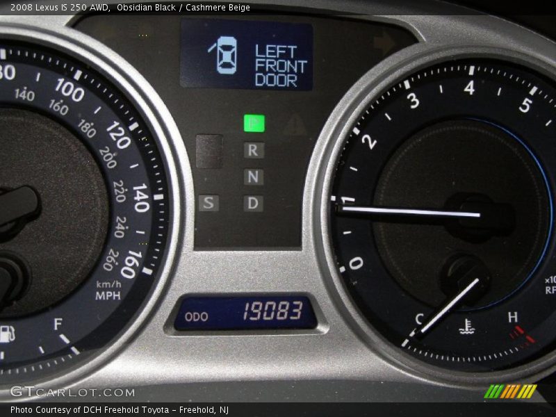 Obsidian Black / Cashmere Beige 2008 Lexus IS 250 AWD