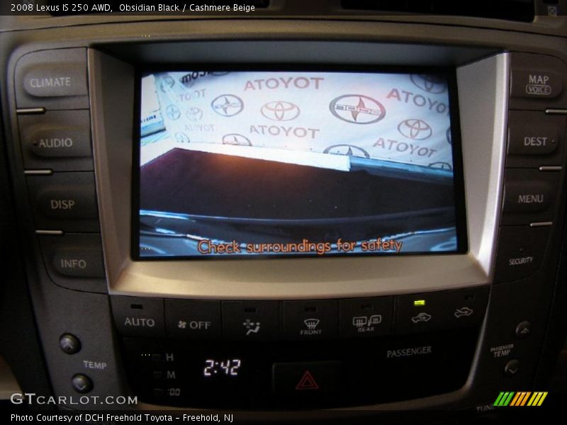 Obsidian Black / Cashmere Beige 2008 Lexus IS 250 AWD