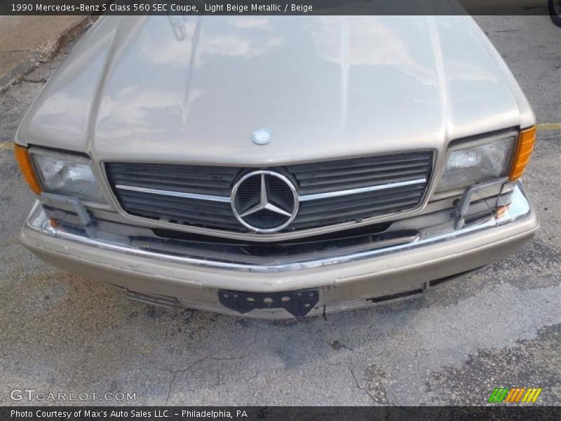 Light Beige Metallic / Beige 1990 Mercedes-Benz S Class 560 SEC Coupe