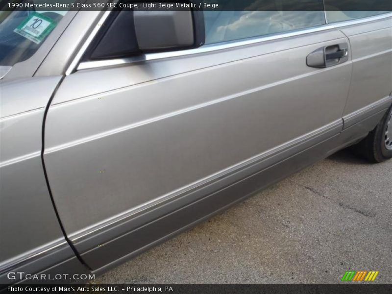 Light Beige Metallic / Beige 1990 Mercedes-Benz S Class 560 SEC Coupe