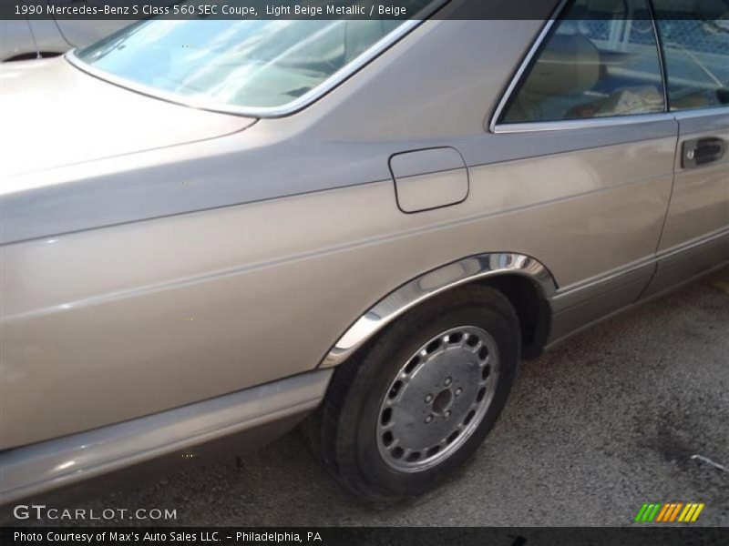 Light Beige Metallic / Beige 1990 Mercedes-Benz S Class 560 SEC Coupe