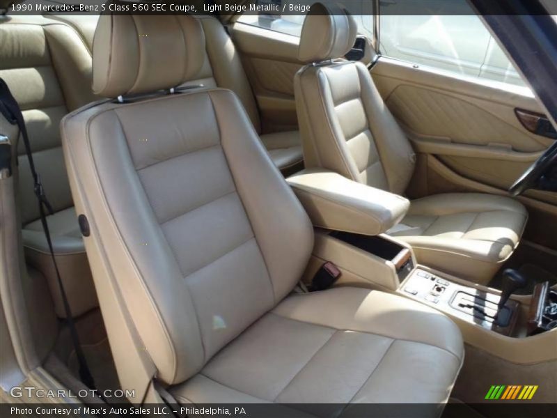 Light Beige Metallic / Beige 1990 Mercedes-Benz S Class 560 SEC Coupe