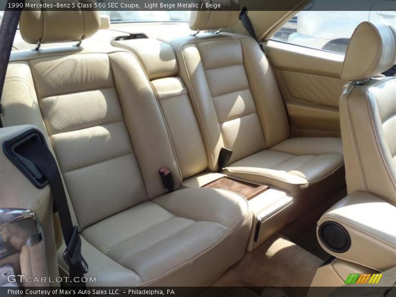 Light Beige Metallic / Beige 1990 Mercedes-Benz S Class 560 SEC Coupe
