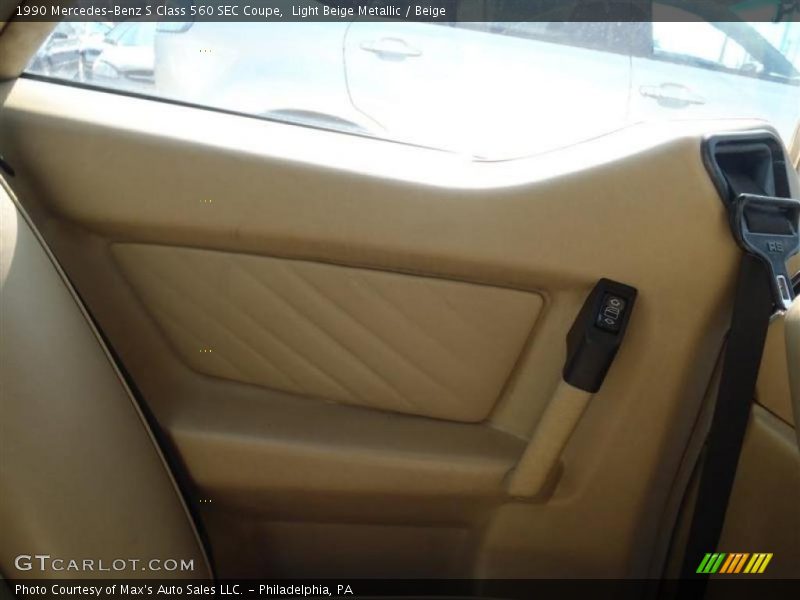 Light Beige Metallic / Beige 1990 Mercedes-Benz S Class 560 SEC Coupe