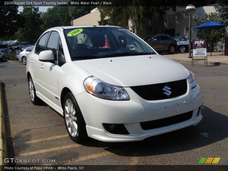 White Water Pearl / Black 2008 Suzuki SX4 Sport Touring Sedan
