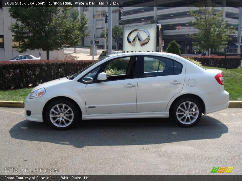 White Water Pearl / Black 2008 Suzuki SX4 Sport Touring Sedan