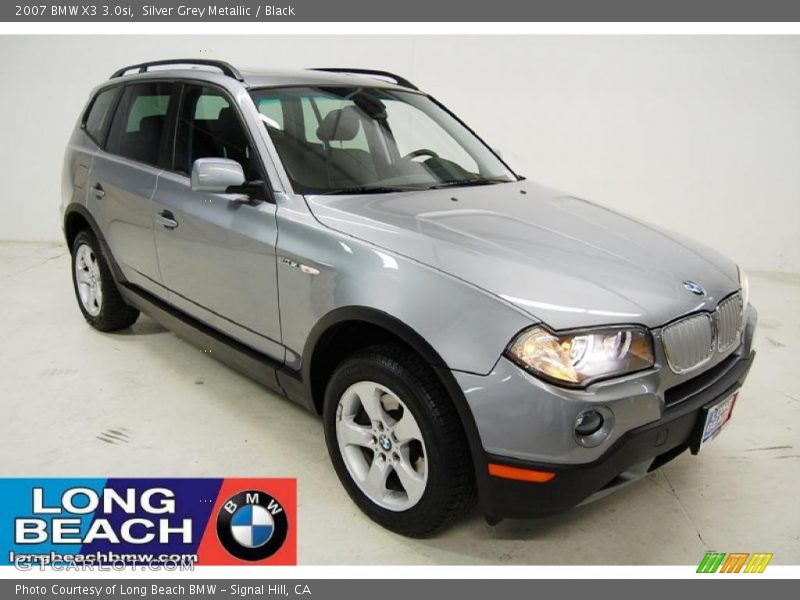 Silver Grey Metallic / Black 2007 BMW X3 3.0si