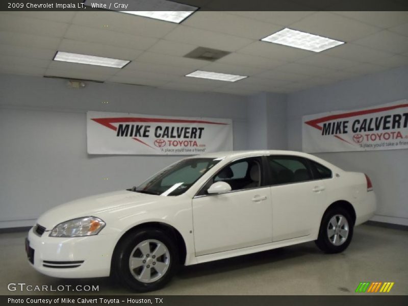White / Gray 2009 Chevrolet Impala LT