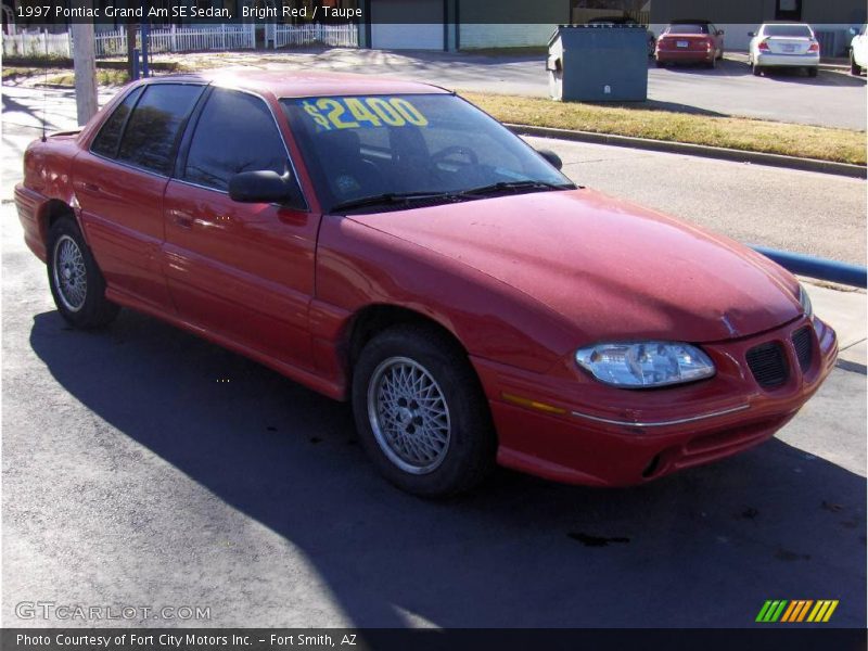 Bright Red / Taupe 1997 Pontiac Grand Am SE Sedan