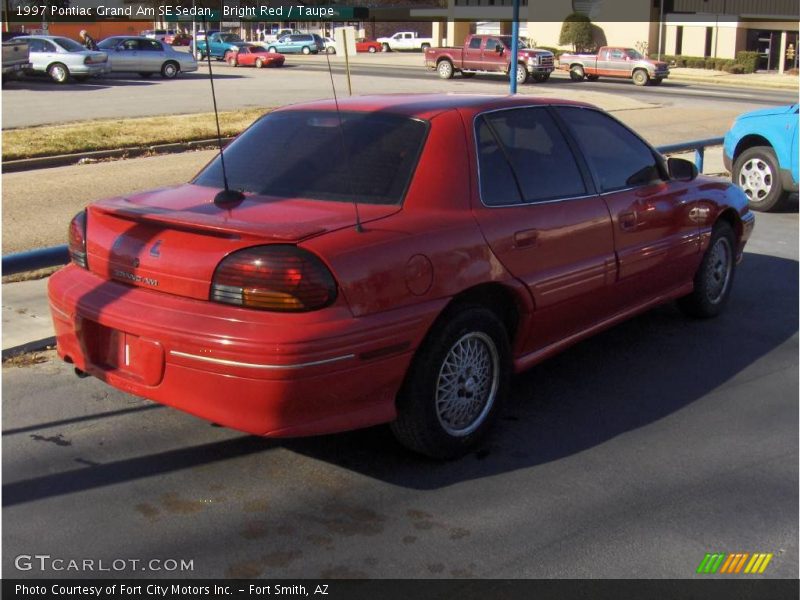Bright Red / Taupe 1997 Pontiac Grand Am SE Sedan