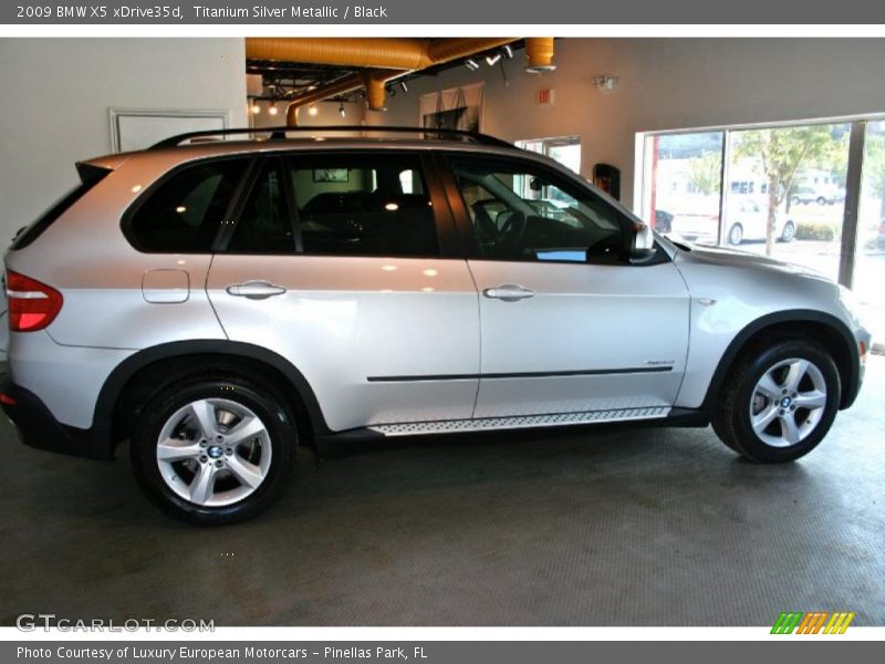 Titanium Silver Metallic / Black 2009 BMW X5 xDrive35d