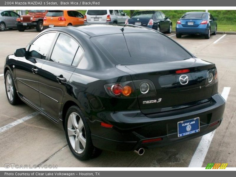 Black Mica / Black/Red 2004 Mazda MAZDA3 s Sedan