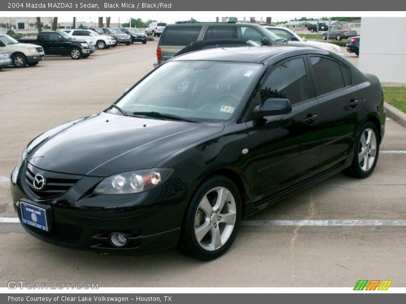 Black Mica / Black/Red 2004 Mazda MAZDA3 s Sedan