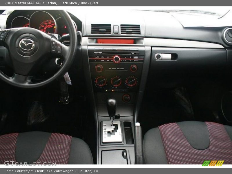 Black Mica / Black/Red 2004 Mazda MAZDA3 s Sedan