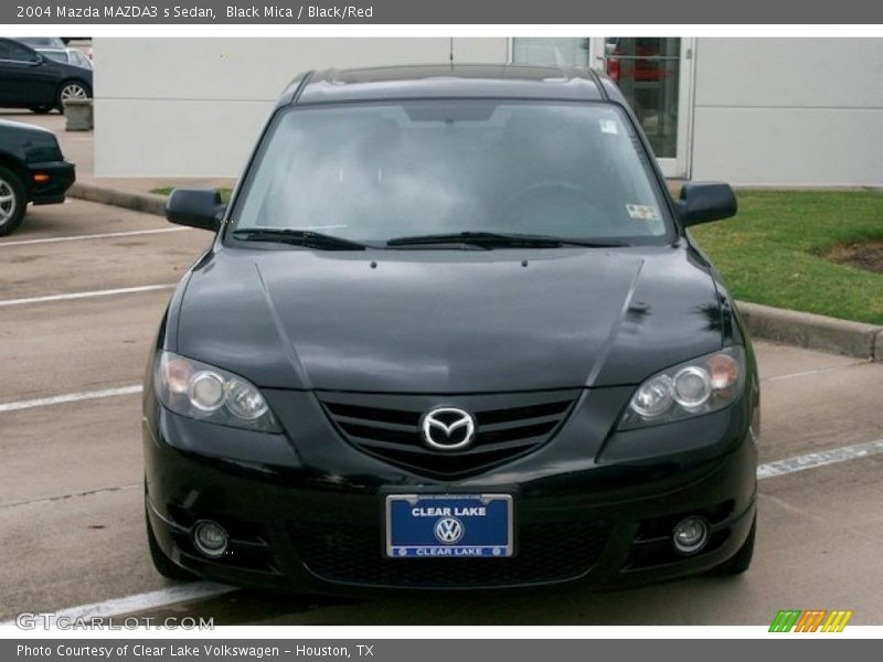 Black Mica / Black/Red 2004 Mazda MAZDA3 s Sedan