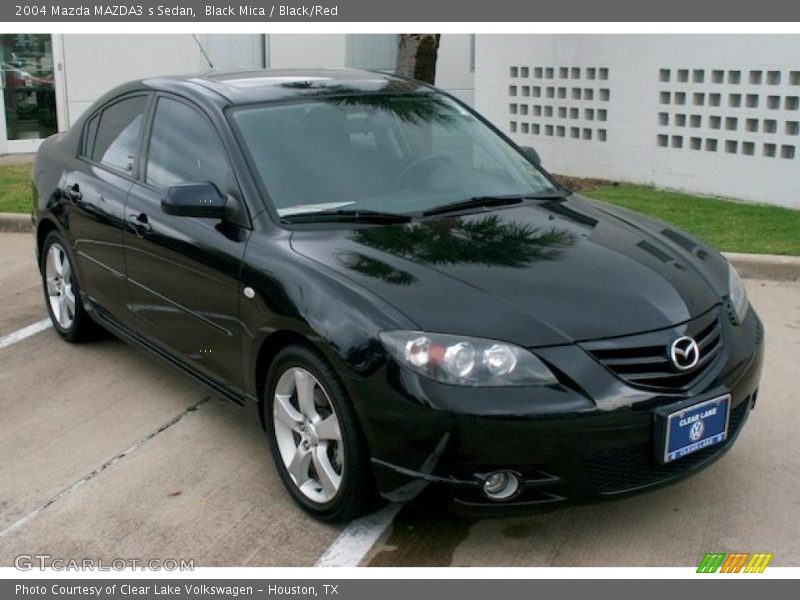 Black Mica / Black/Red 2004 Mazda MAZDA3 s Sedan