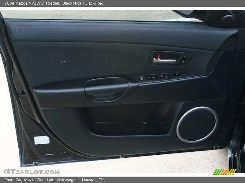 Black Mica / Black/Red 2004 Mazda MAZDA3 s Sedan