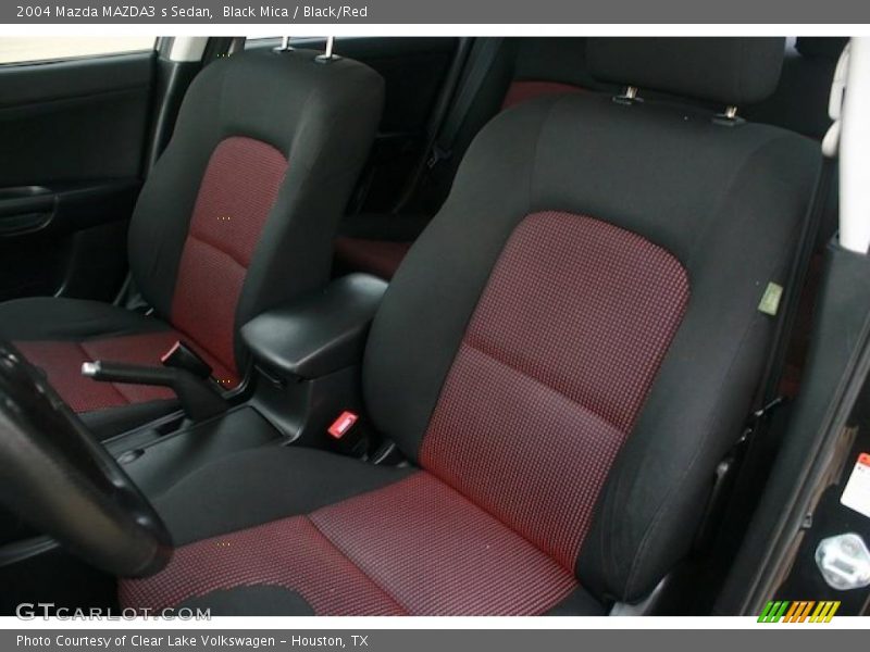 Black Mica / Black/Red 2004 Mazda MAZDA3 s Sedan