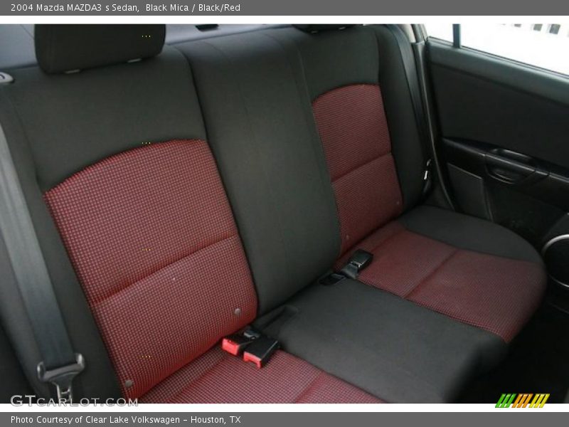 Black Mica / Black/Red 2004 Mazda MAZDA3 s Sedan