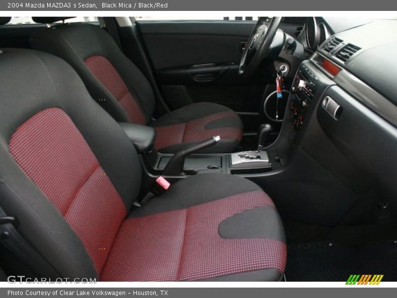 Black Mica / Black/Red 2004 Mazda MAZDA3 s Sedan