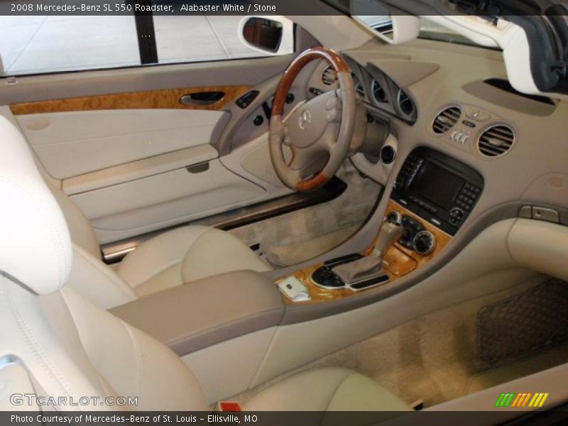 Alabaster White / Stone 2008 Mercedes-Benz SL 550 Roadster