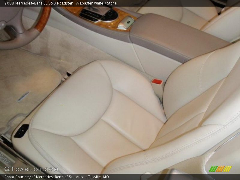 Alabaster White / Stone 2008 Mercedes-Benz SL 550 Roadster