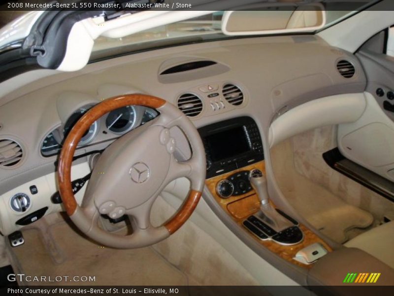 Alabaster White / Stone 2008 Mercedes-Benz SL 550 Roadster