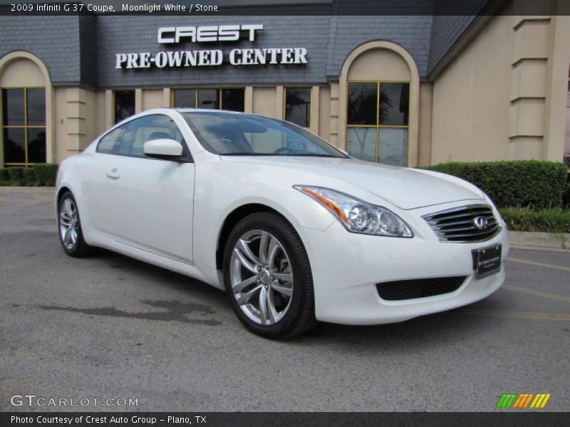 Moonlight White / Stone 2009 Infiniti G 37 Coupe