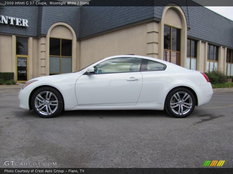 Moonlight White / Stone 2009 Infiniti G 37 Coupe