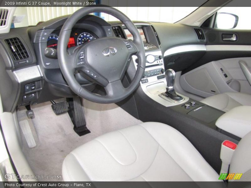 Moonlight White / Stone 2009 Infiniti G 37 Coupe