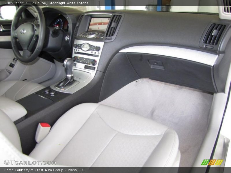 Moonlight White / Stone 2009 Infiniti G 37 Coupe