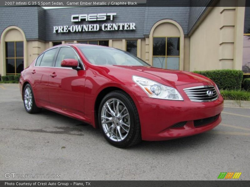 Garnet Ember Metallic / Graphite Black 2007 Infiniti G 35 S Sport Sedan