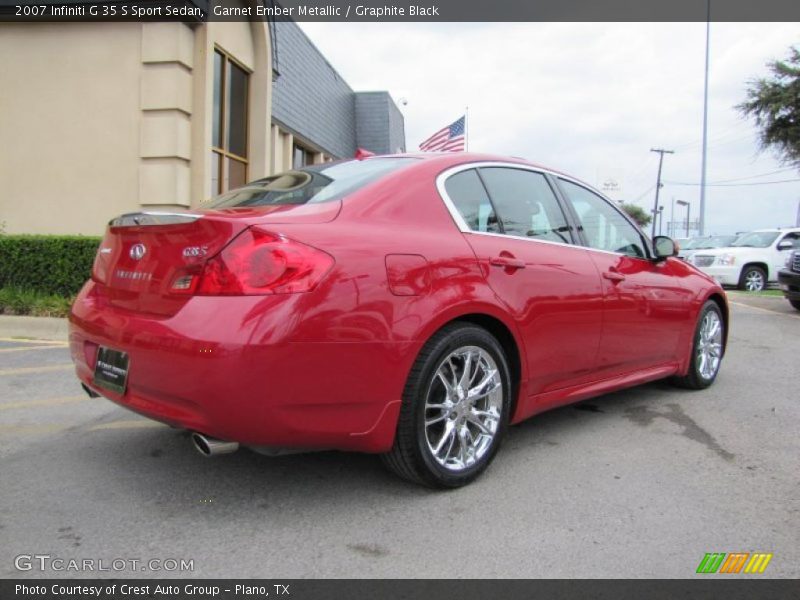 Garnet Ember Metallic / Graphite Black 2007 Infiniti G 35 S Sport Sedan