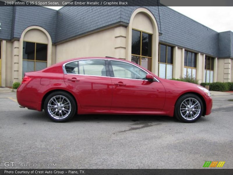 Garnet Ember Metallic / Graphite Black 2007 Infiniti G 35 S Sport Sedan
