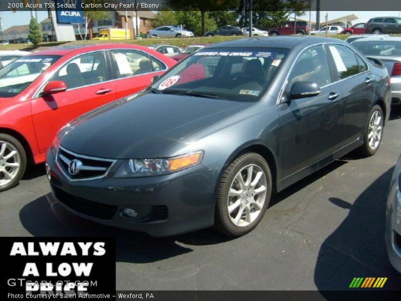 Carbon Gray Pearl / Ebony 2008 Acura TSX Sedan