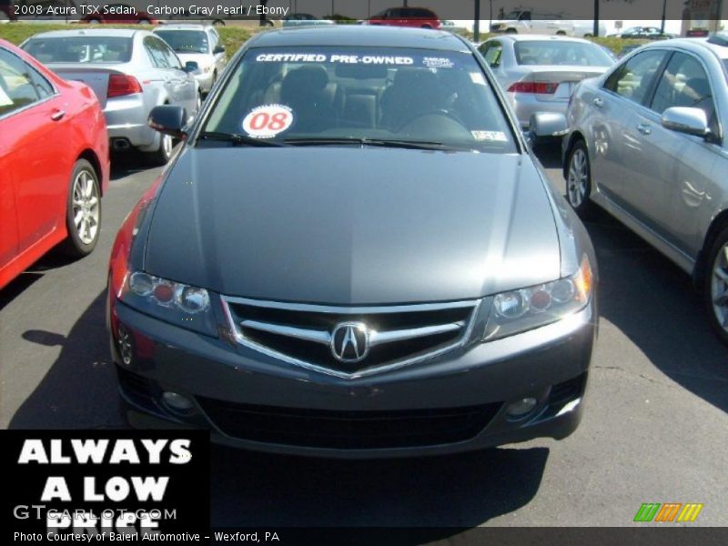 Carbon Gray Pearl / Ebony 2008 Acura TSX Sedan