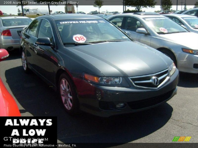 Carbon Gray Pearl / Ebony 2008 Acura TSX Sedan