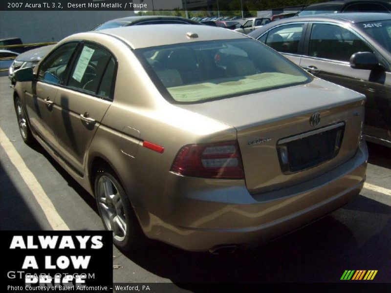 Desert Mist Metallic / Taupe 2007 Acura TL 3.2