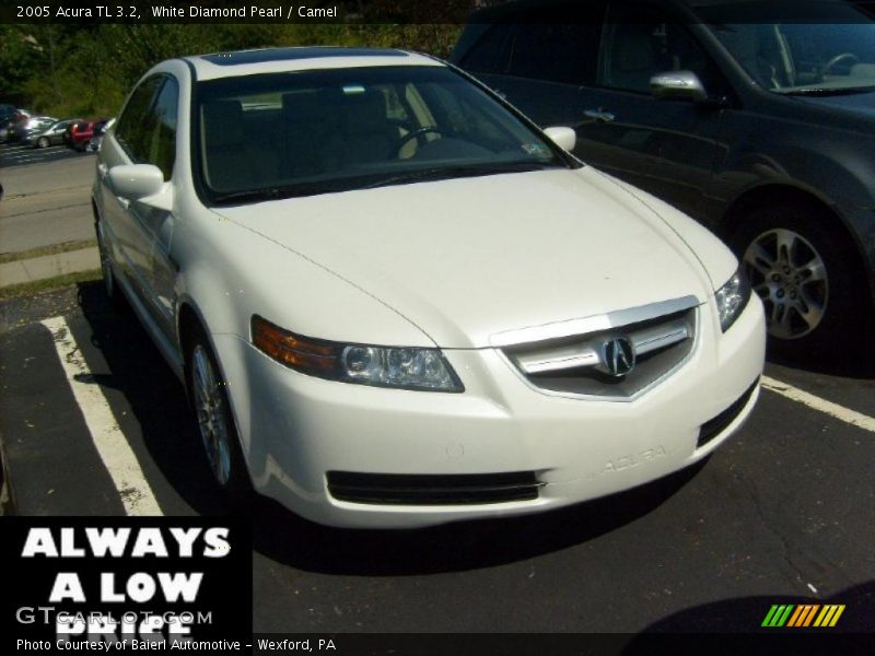 White Diamond Pearl / Camel 2005 Acura TL 3.2