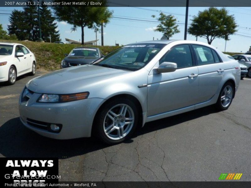 Alabaster Silver Metallic / Ebony 2007 Acura TL 3.2