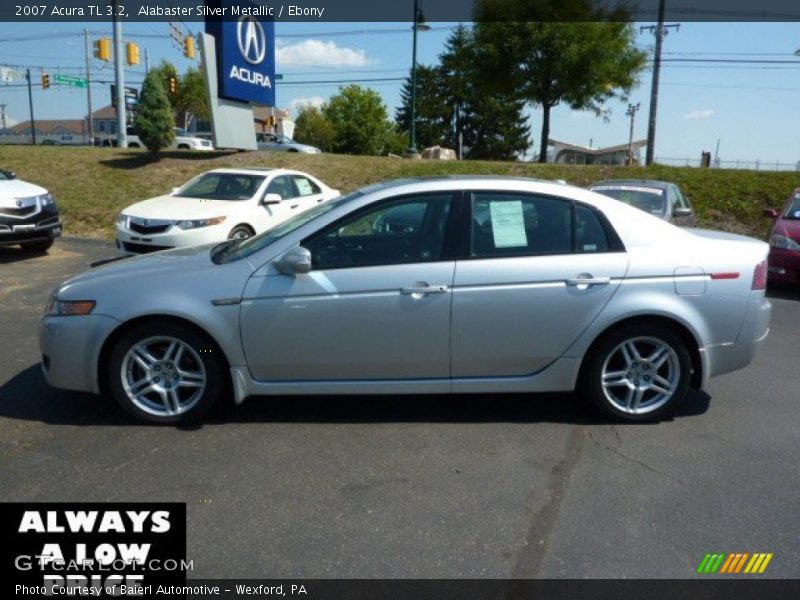 Alabaster Silver Metallic / Ebony 2007 Acura TL 3.2