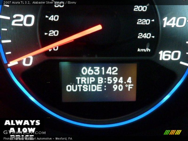 Alabaster Silver Metallic / Ebony 2007 Acura TL 3.2
