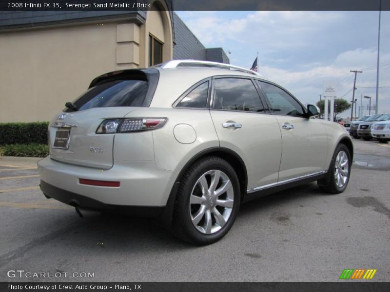 Serengeti Sand Metallic / Brick 2008 Infiniti FX 35