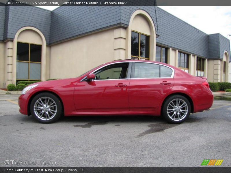 Garnet Ember Metallic / Graphite Black 2007 Infiniti G 35 S Sport Sedan