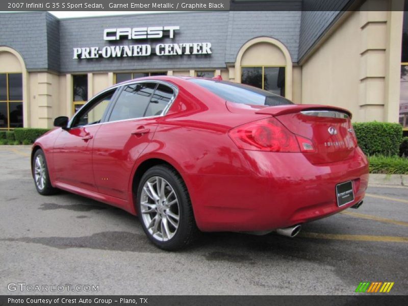 Garnet Ember Metallic / Graphite Black 2007 Infiniti G 35 S Sport Sedan