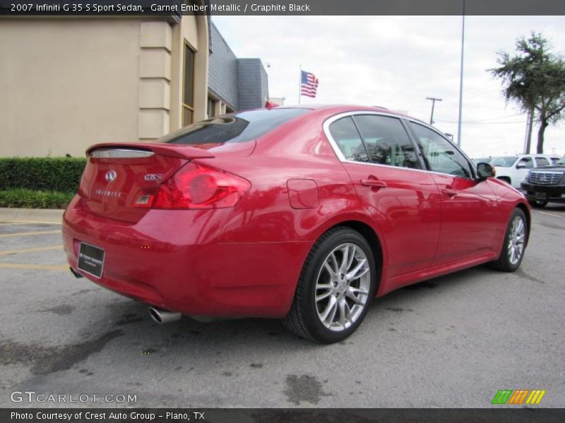 Garnet Ember Metallic / Graphite Black 2007 Infiniti G 35 S Sport Sedan