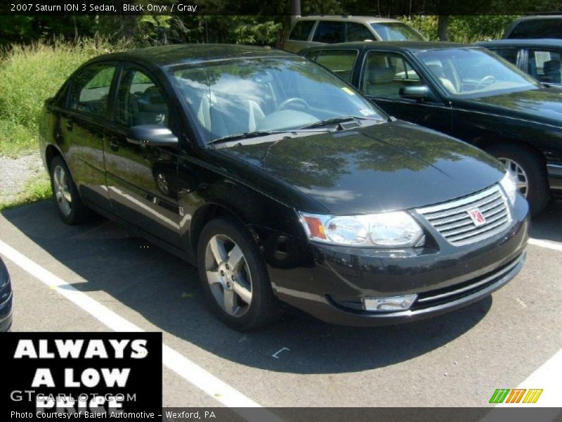 Black Onyx / Gray 2007 Saturn ION 3 Sedan