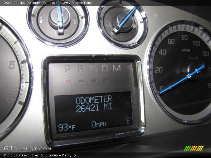 Black Raven / Ebony/Ebony 2009 Cadillac Escalade ESV