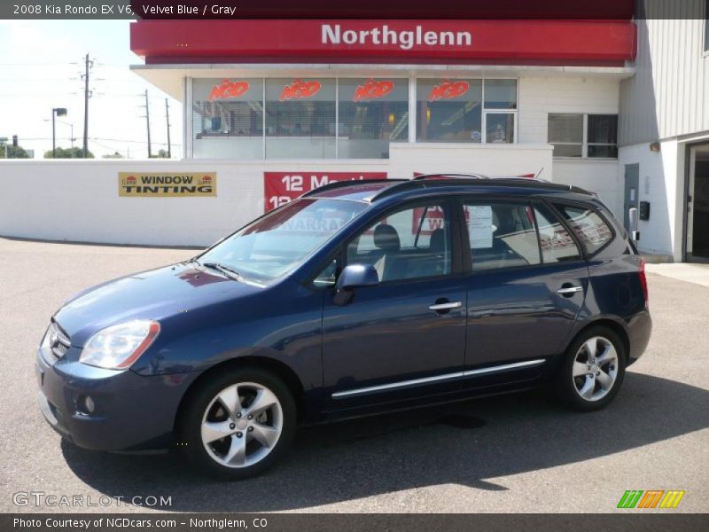 Velvet Blue / Gray 2008 Kia Rondo EX V6